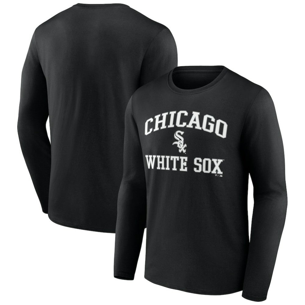 Men's Black Chicago White Sox Team Heart & Soul Long Sleeve T-Shirt T-shirts