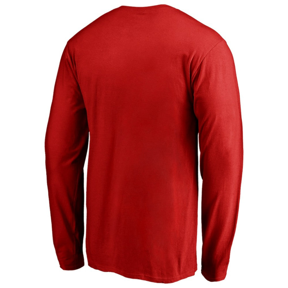 Men's Red Los Angeles Angels Team Heart & Soul Long Sleeve T-Shirt T-shirts