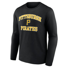 Men's Black Pittsburgh Pirates Team Heart & Soul Long Sleeve T-Shirt T-shirts