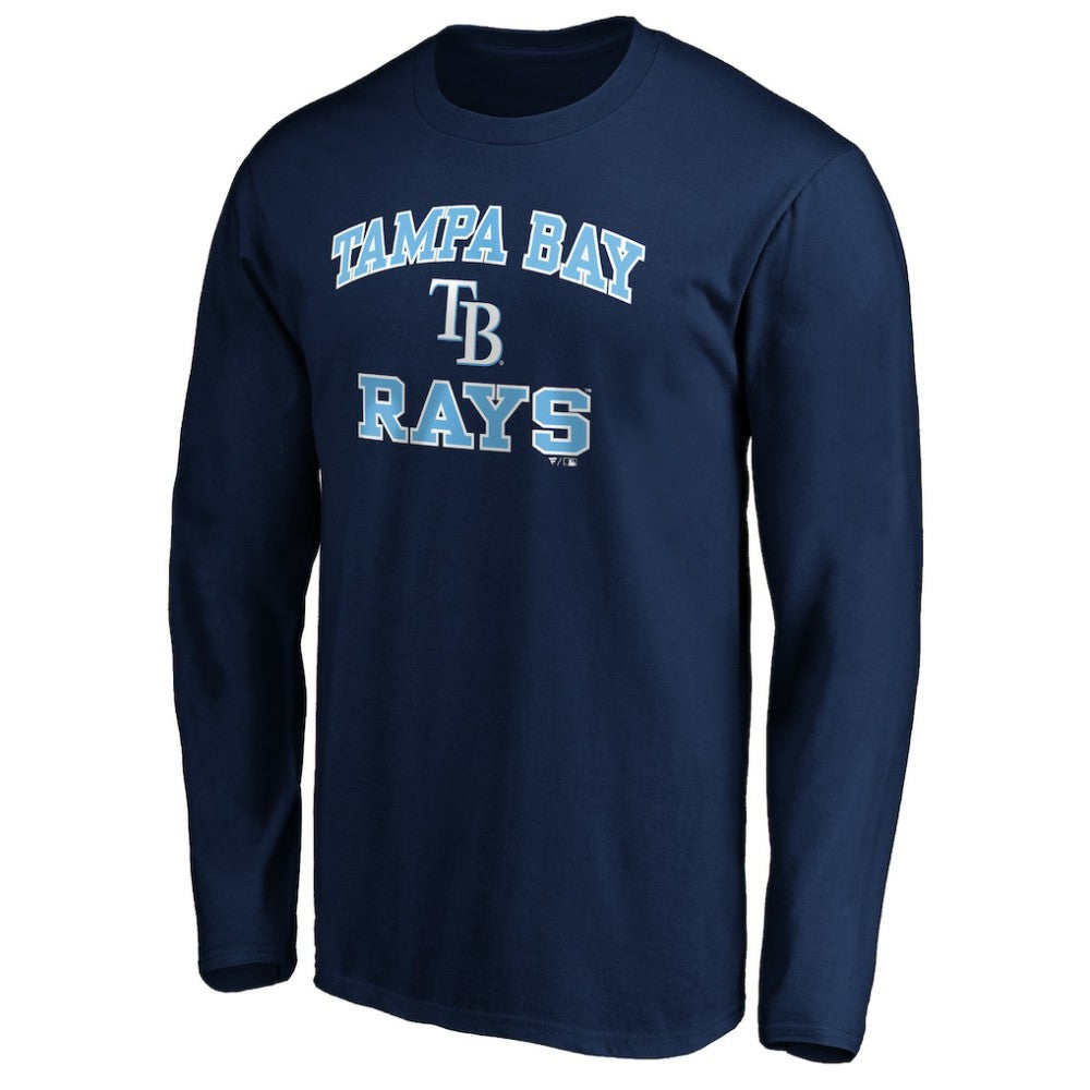 Men's Navy Tampa Bay Rays Team Heart & Soul Long Sleeve T-Shirt T-shirts