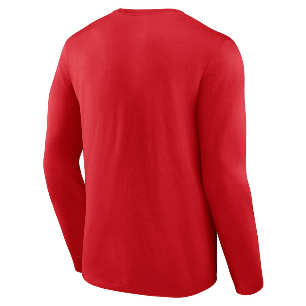 Men's Red Washington Nationals Team Heart & Soul Long Sleeve T-Shirt T-shirts