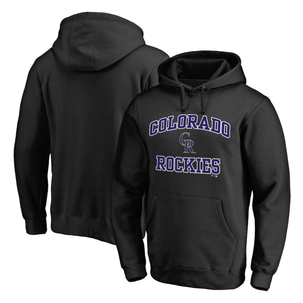 Colorado Rockies Heart & Soul Pullover Hoodie - Black Hoodies