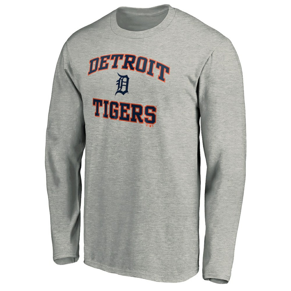 Detroit Tigers Team Heart & Soul Long Sleeve T-Shirt - Heathered Gray T-shirts