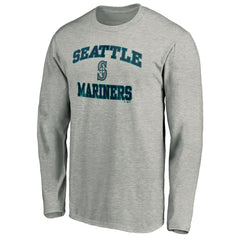 Seattle Mariners Team Heart & Soul Long Sleeve T-Shirt - Heathered Gray T-shirts