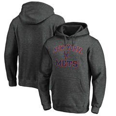 New York Mets Fanatics MTO Label Heart & Soul Pullover Hoodie - Charcoal Hoodies
