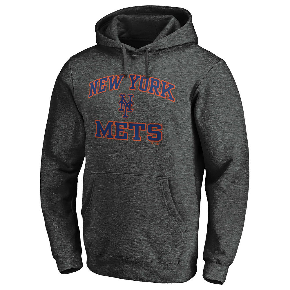 New York Mets Fanatics MTO Label Heart & Soul Pullover Hoodie - Charcoal Hoodies