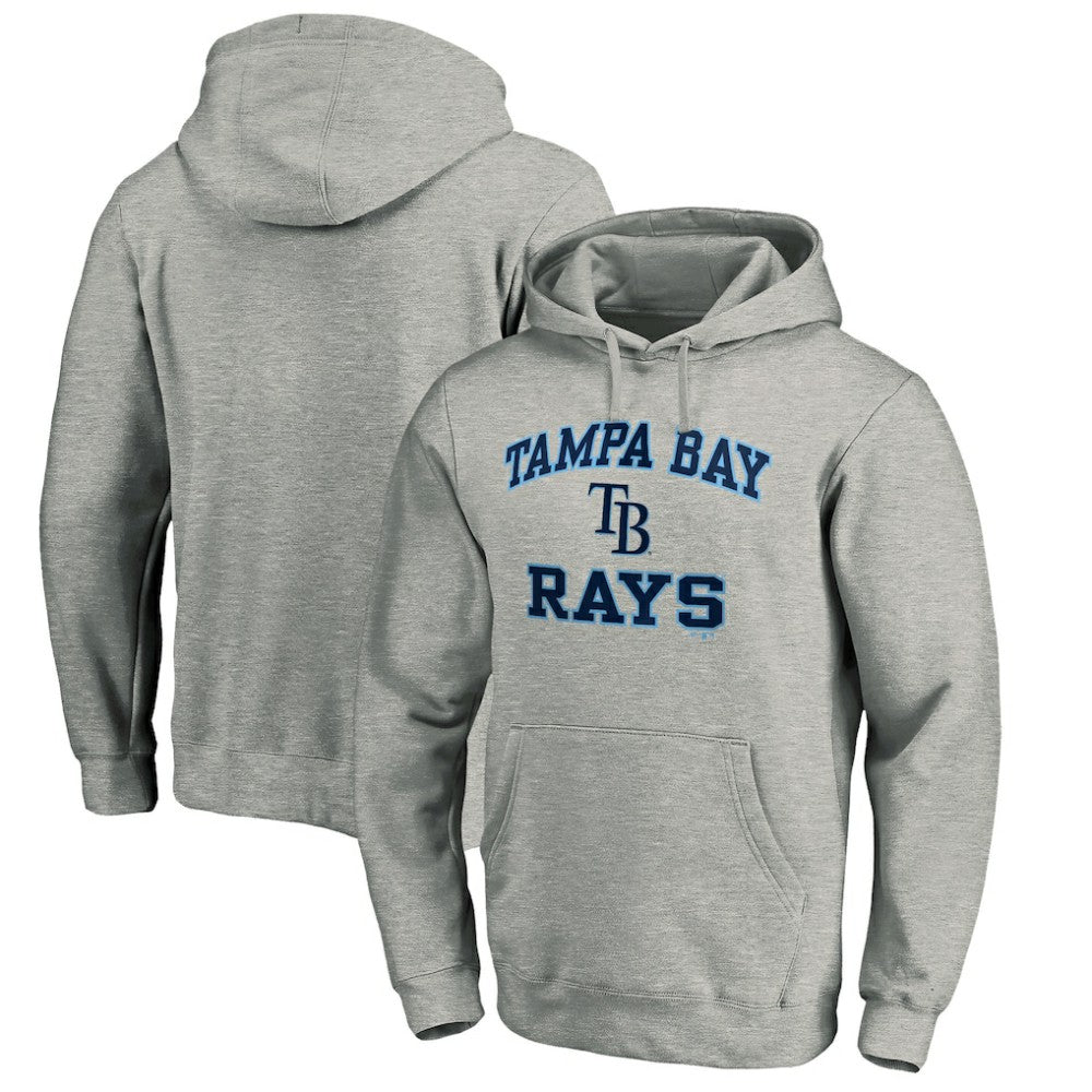 Tampa Bay Rays Fanatics MTO Label Heart & Soul Pullover Hoodie - Heather Gray Hoodies