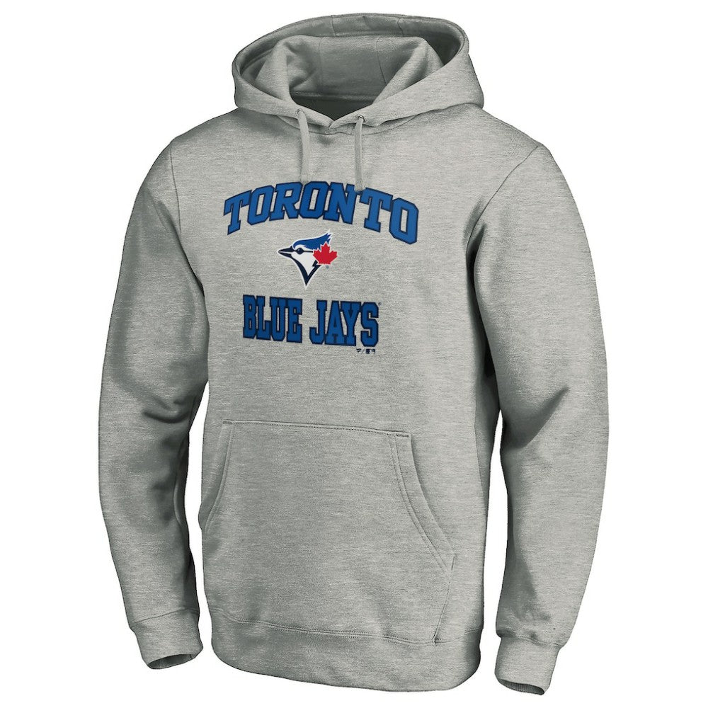 Toronto Blue Jays Fanatics MTO Label Heart & Soul Pullover Hoodie - Heather Gray Hoodies