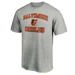Baltimore Orioles Fanatics MTO Label Heart & Soul T-Shirt - Heather Gray T-shirts