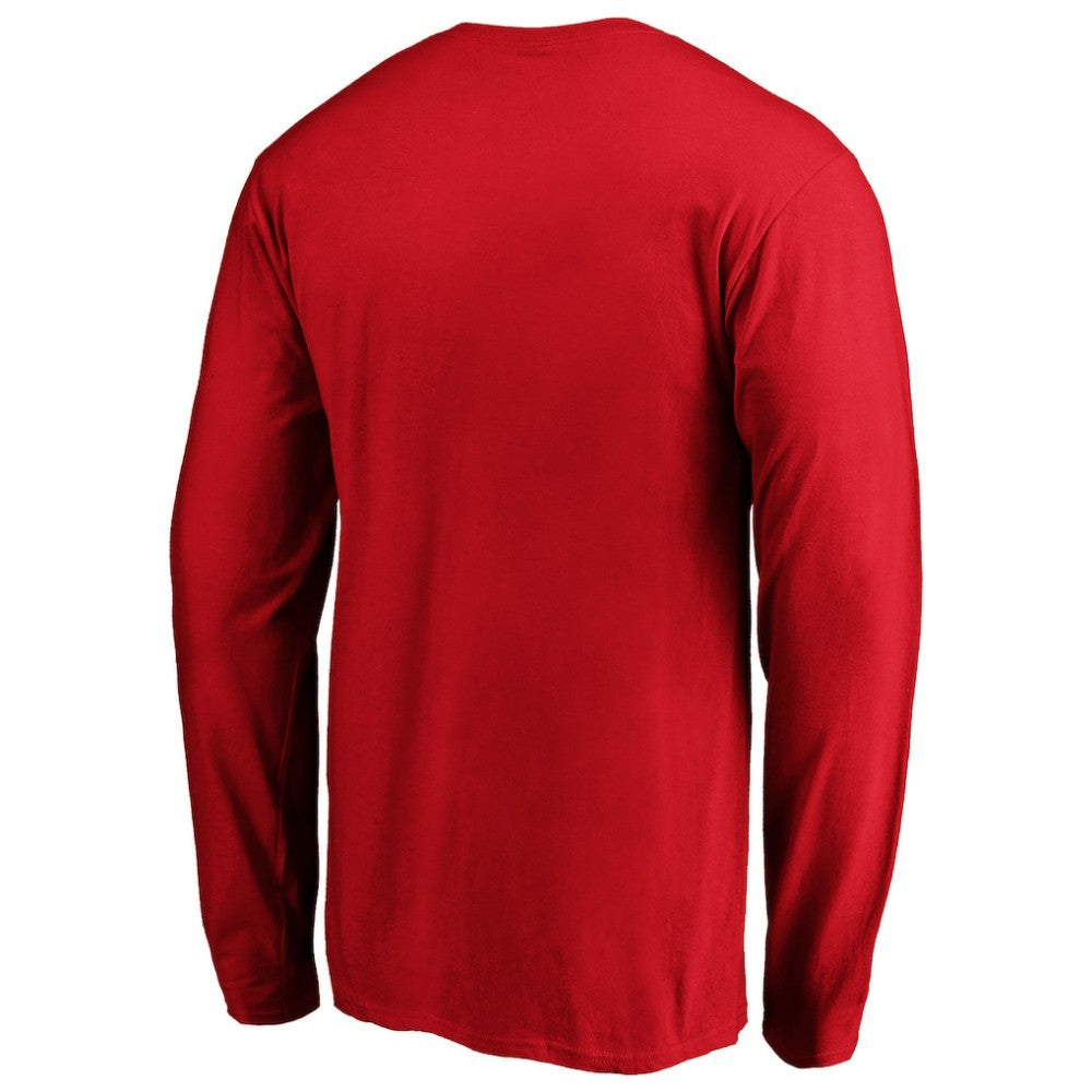 Men's Red Texas Rangers Team Heart & Soul Long Sleeve T-Shirt T-shirts