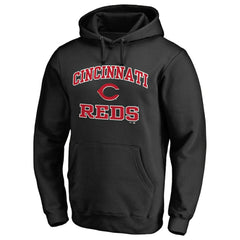 Cincinnati Reds Heart & Soul Pullover Hoodie - Black Hoodies
