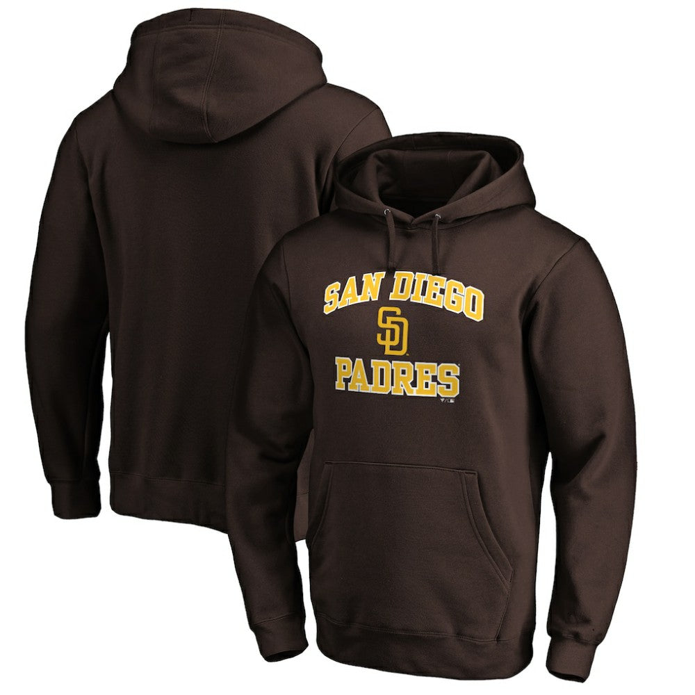 San Diego Padres Fanatics MTO Label Heart & Soul Pullover Hoodie - Brown Hoodies