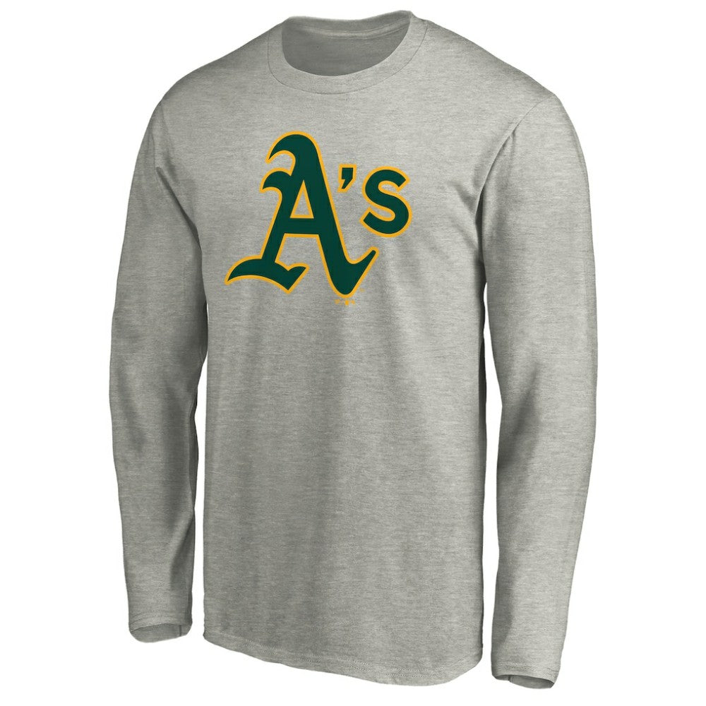 Athletics Official Team Logo Long Sleeve T-Shirt - Heather Gray T-shirts