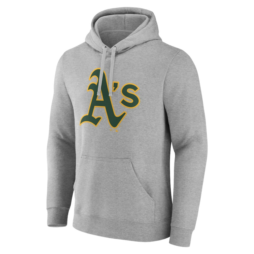 Athletics Official Logo Fitted Pullover Hoodie - Heather Gray Hoodies