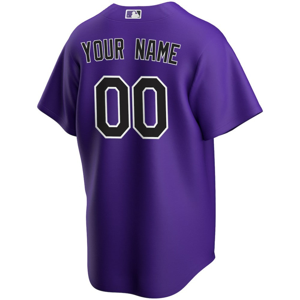Colorado Rockies Nike Alternate Replica Custom Jersey - Purple Jerseys