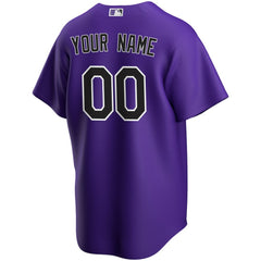 Colorado Rockies Nike Alternate Replica Custom Jersey - Purple Jerseys