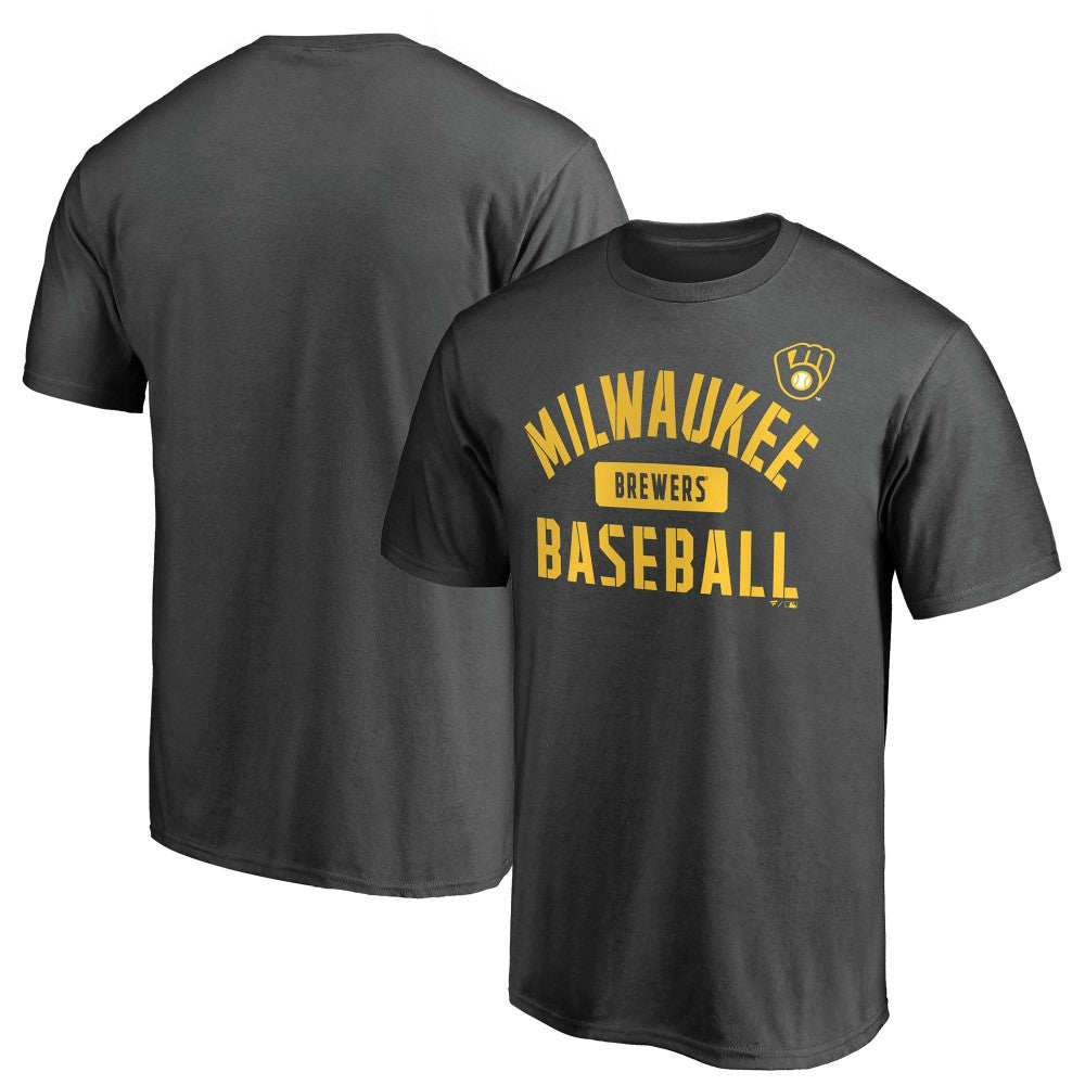 Milwaukee Brewers Iconic Primary Pill T-Shirt - Charcoal T-shirts