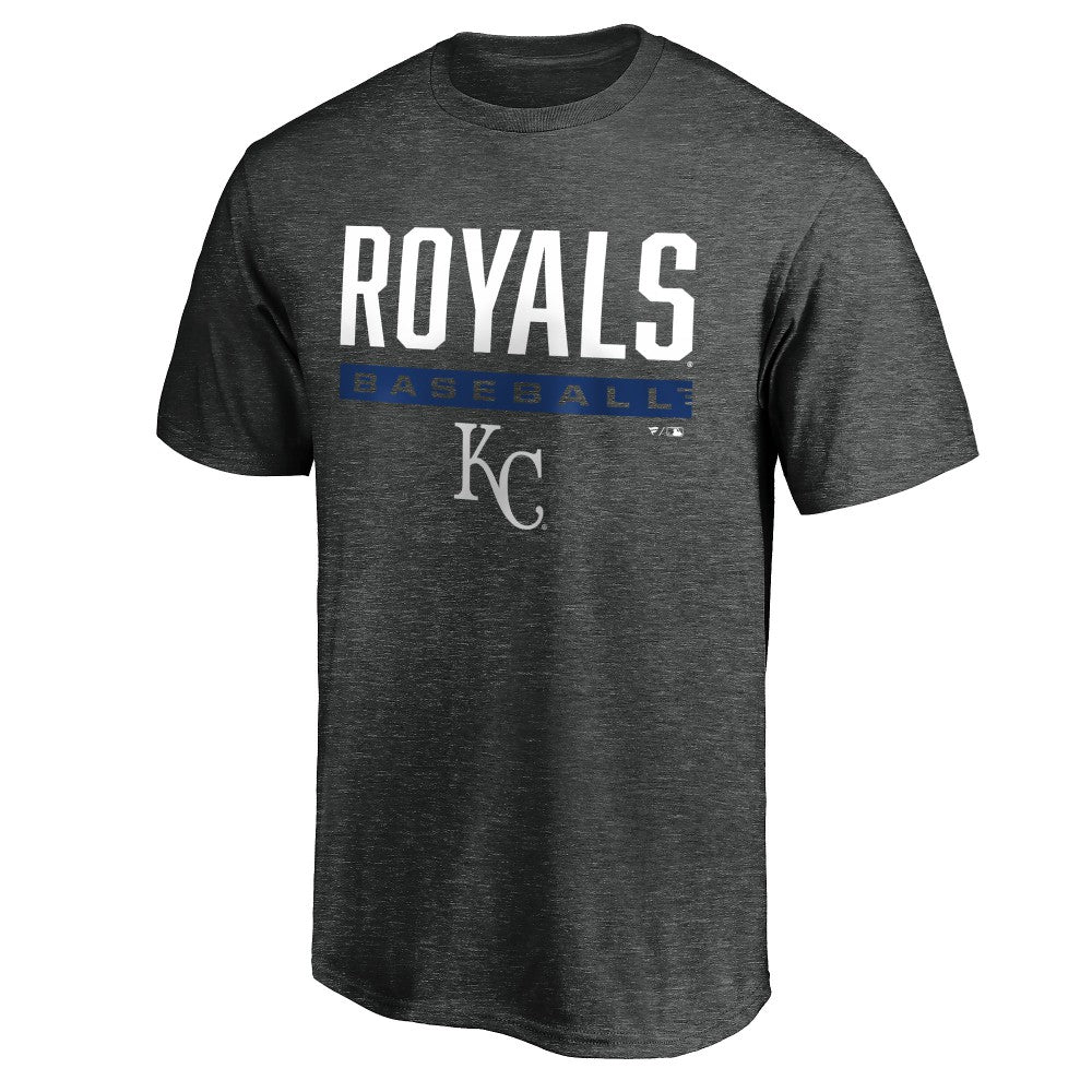 Kansas City Royals Win Stripe Logo T-Shirt - Charcoal T-shirts
