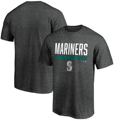 Seattle Mariners Win Stripe Logo T-Shirt - Charcoal T-shirts