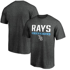Tampa Bay Rays Win Stripe Logo T-Shirt II - Charcoal T-shirts