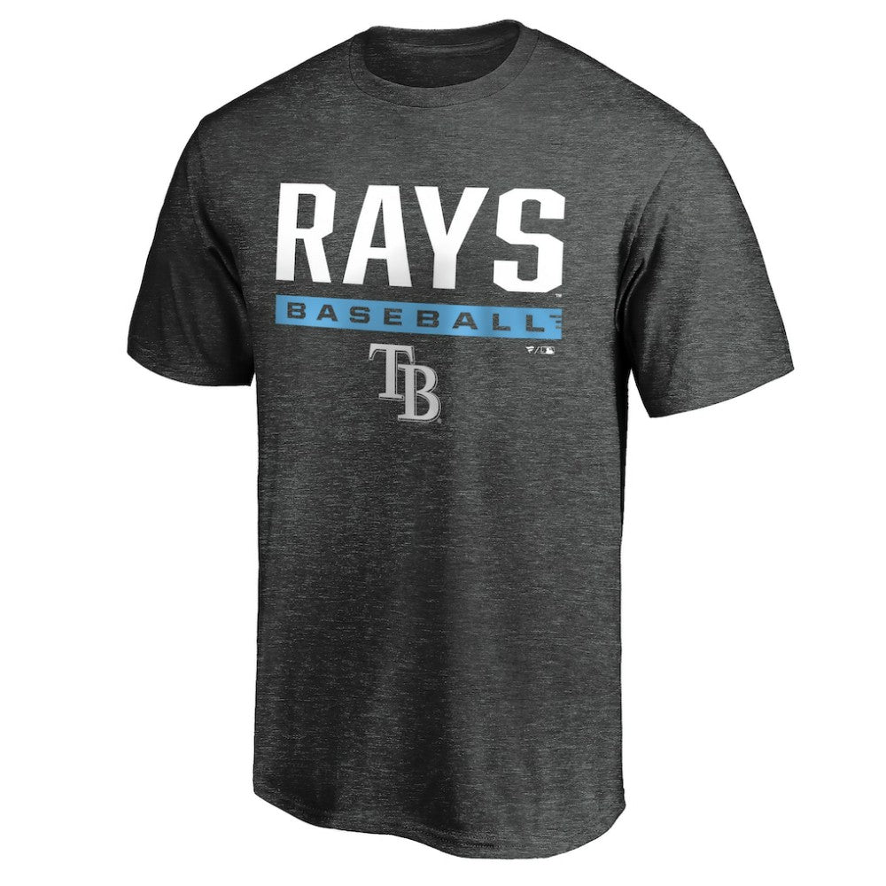 Tampa Bay Rays Win Stripe Logo T-Shirt II - Charcoal T-shirts