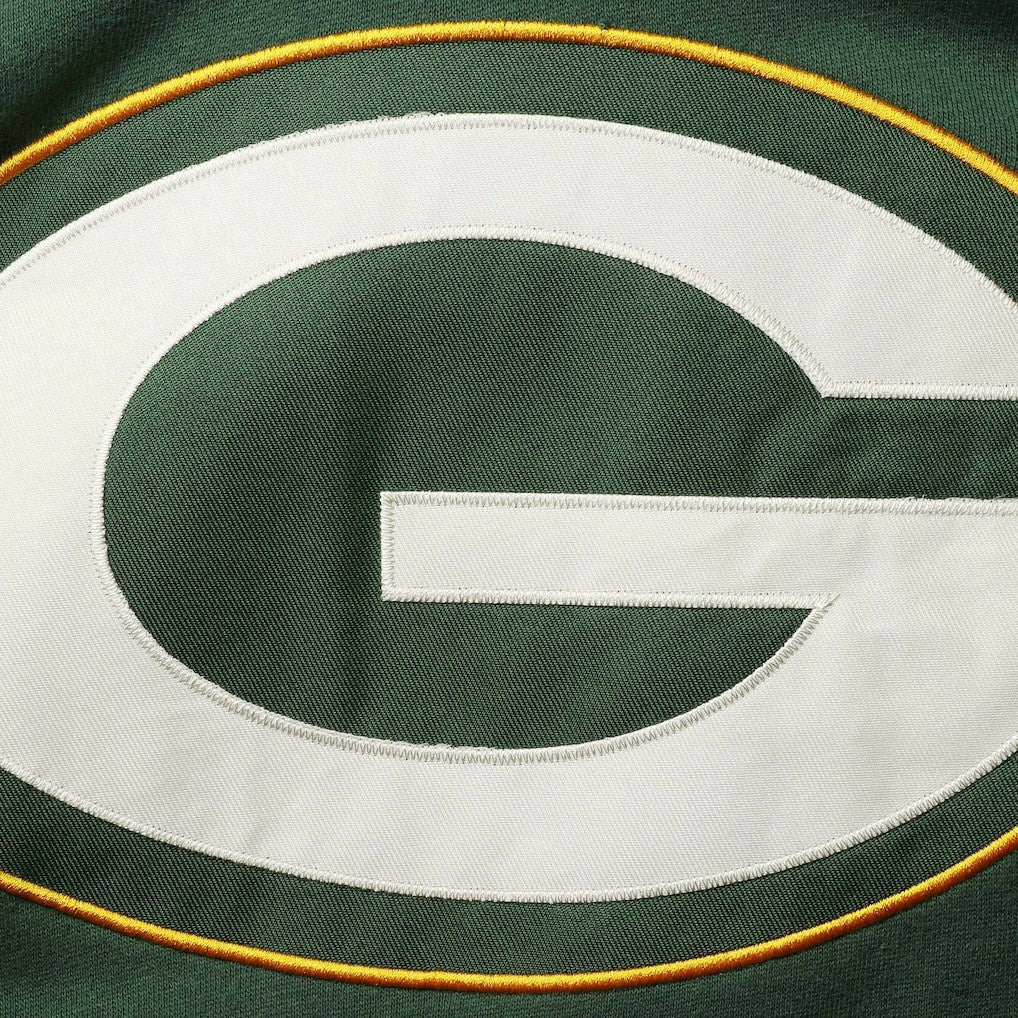 Green Bay Packers '47 Lacer V-Neck Pullover Hoodie - Green/Gold Hoodies
