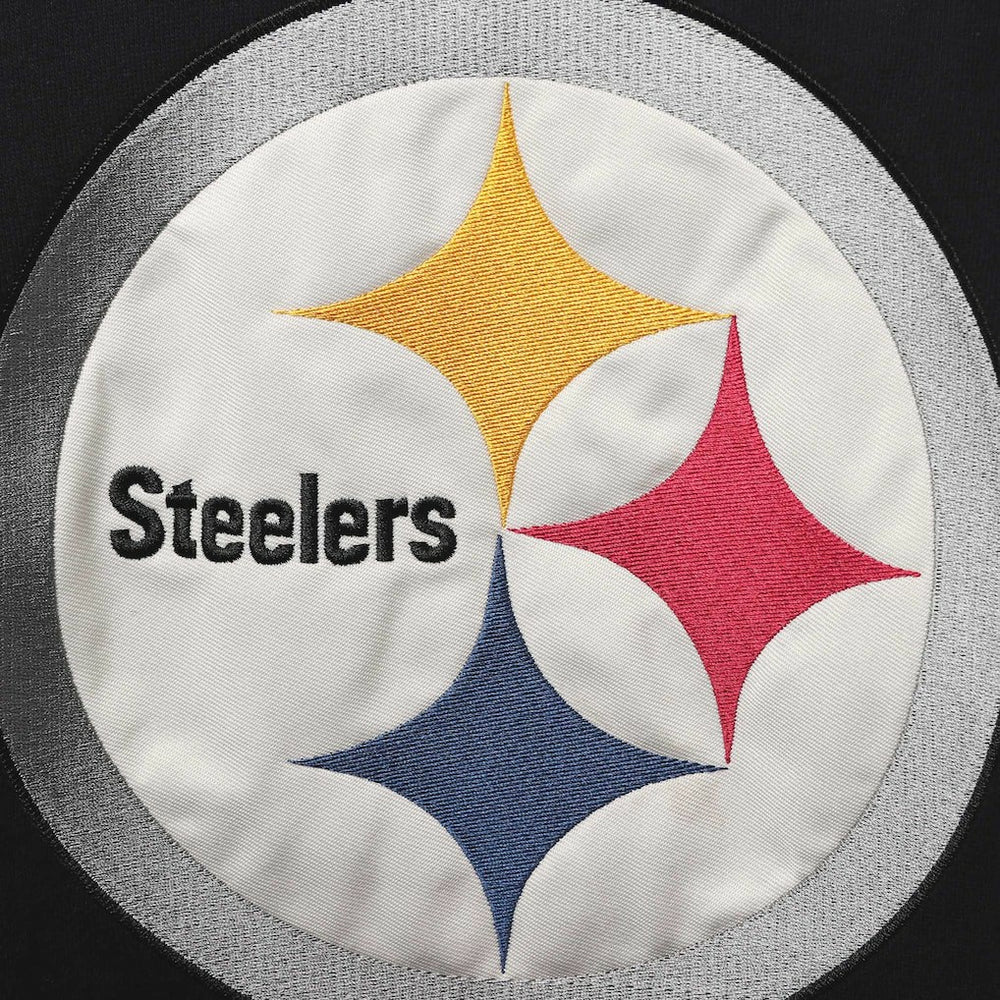 Pittsburgh Steelers '47 Lacer V-Neck Pullover Hoodie - Black/Gold Hoodies