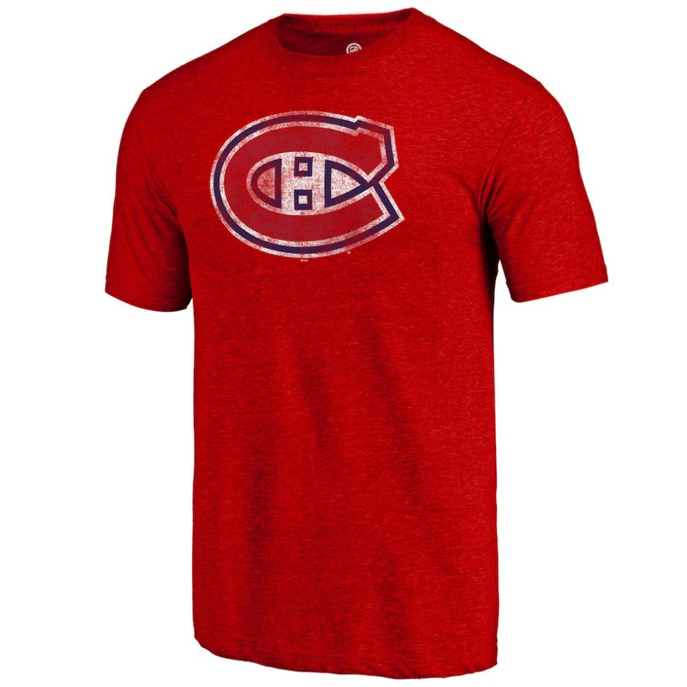 Montreal Canadiens Distressed Tri-Blend T-Shirt - Red | US 3872166