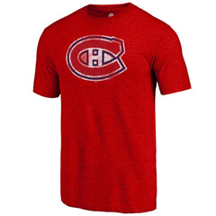 Montreal Canadiens Distressed Tri-Blend T-Shirt - Red | US 3872166