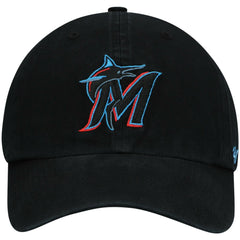 Miami Marlins '47 Clean Up Adjustable Hat - Black Hats