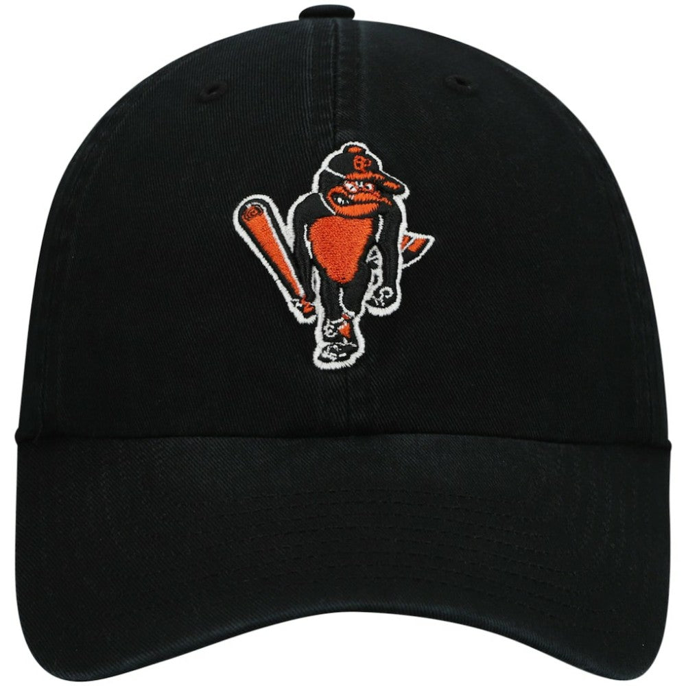 Baltimore Orioles '47 Logo Cooperstown Collection Clean Up Adjustable Hat - Black Hats