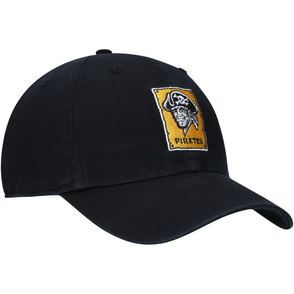 Pittsburgh Pirates '47 Logo Cooperstown Collection Clean Up Adjustable Hat - Black Hats