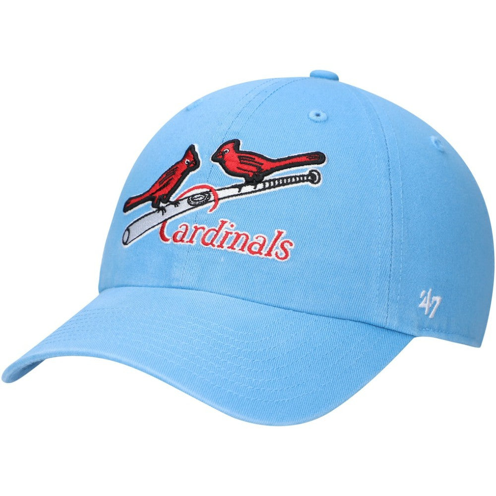 St. Louis Cardinals '47 Logo Cooperstown Collection Clean Up Adjustable Hat - Light Blue Hats