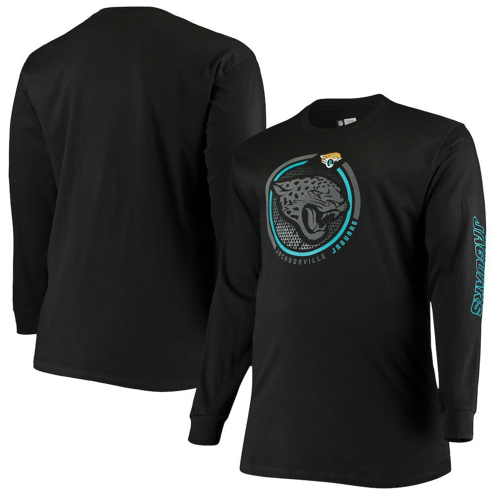 Jacksonville Jaguars Big & Tall Color Pop Long Sleeve T-Shirt - Black T-shirts