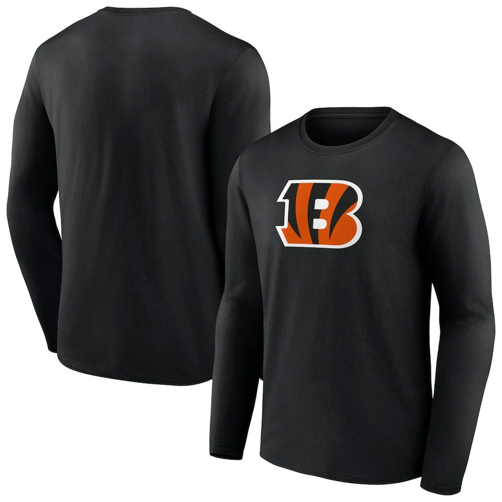 Cincinnati Bengals Primary Team Logo Long Sleeve T-Shirt - Black T-shirts