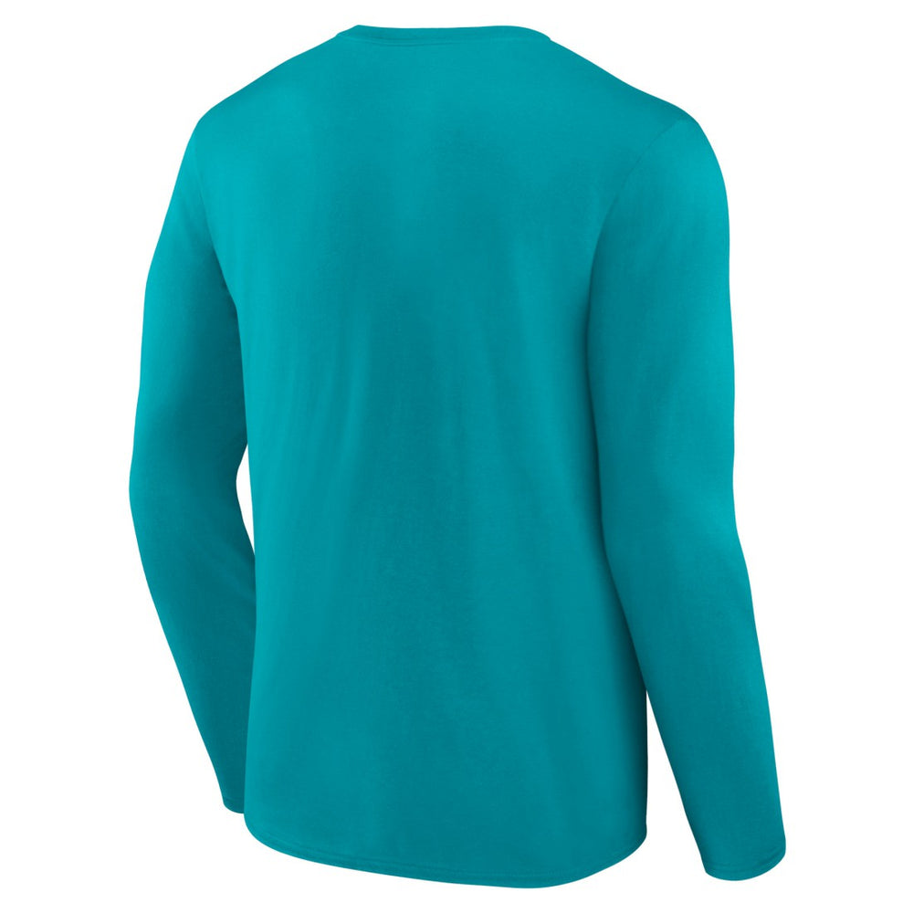 Miami Dolphins Primary Team Logo Long Sleeve T-Shirt - Aqua T-shirts