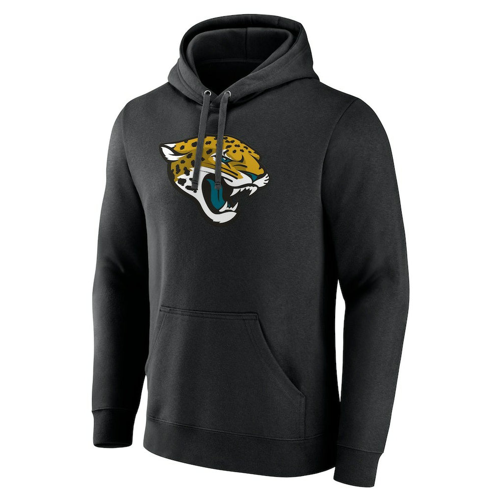 Jacksonville Jaguars Primary Logo Fitted Pullover Hoodie - Black Hoodies