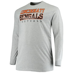 Cincinnati Bengals Big & Tall Practice Long Sleeve T-Shirt - Heathered Gray T-shirts