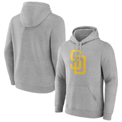 San Diego Padres Official Logo Pullover Hoodie - Heather Gray Hoodies