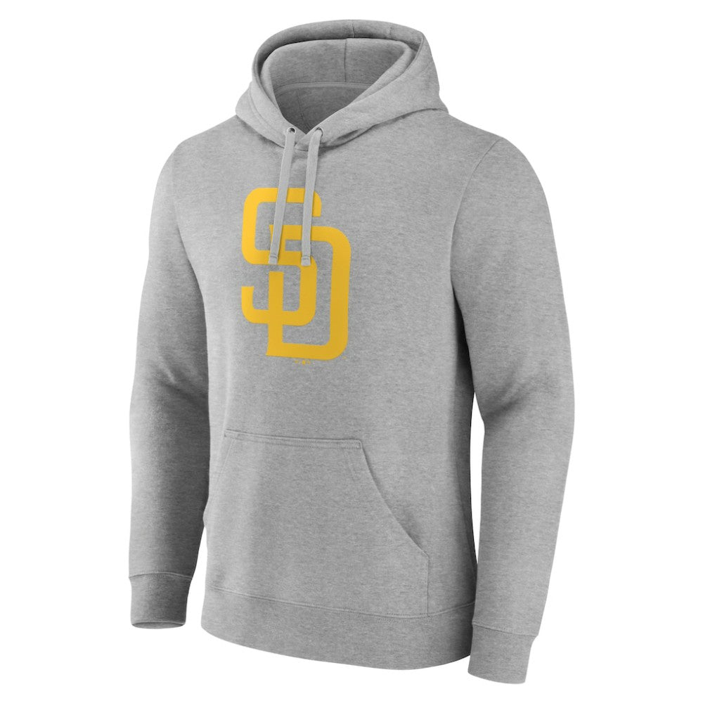 San Diego Padres Official Logo Pullover Hoodie - Heather Gray Hoodies