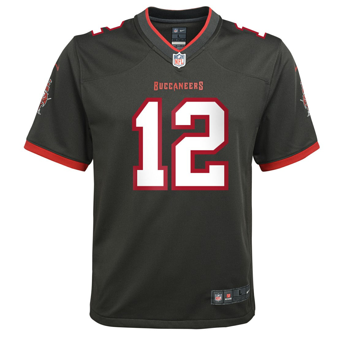 Tom Brady Tampa Bay Buccaneers Youth Alternate Game Jersey - Pewter Jerseys