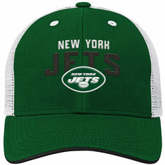 New York Jets Youth Core Lockup Adjustable Hat - Green/White Hats