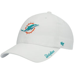 Miami Dolphins '47 Women's Miata Clean Up Logo Adjustable Hat - White Hats