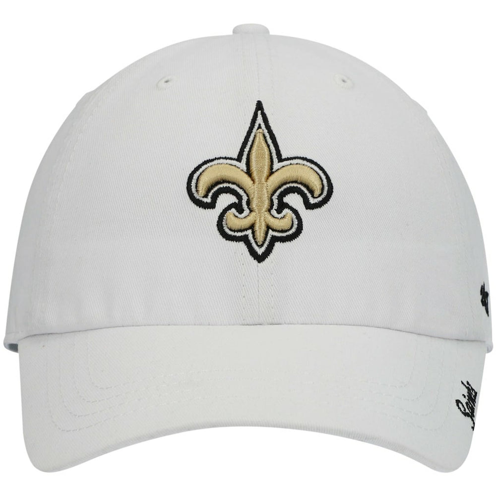 New Orleans Saints '47 Women's Miata Clean Up Logo Adjustable Hat - White Hats