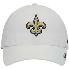 New Orleans Saints '47 Women's Miata Clean Up Logo Adjustable Hat - White Hats