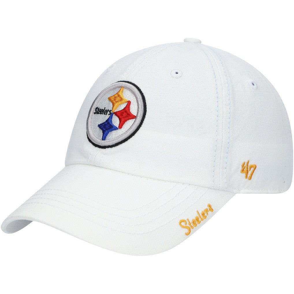 Pittsburgh Steelers '47 Women's Miata Clean Up Logo Adjustable Hat - White Hats
