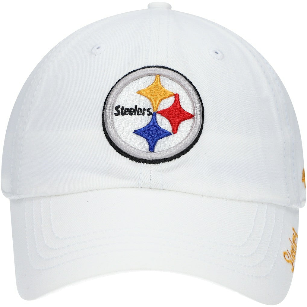 Pittsburgh Steelers '47 Women's Miata Clean Up Logo Adjustable Hat - White Hats