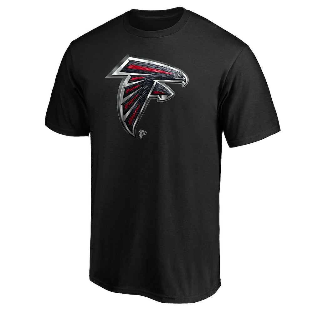 Atlanta Falcons Midnight Mascot Team Logo T-Shirt - Black T-shirts