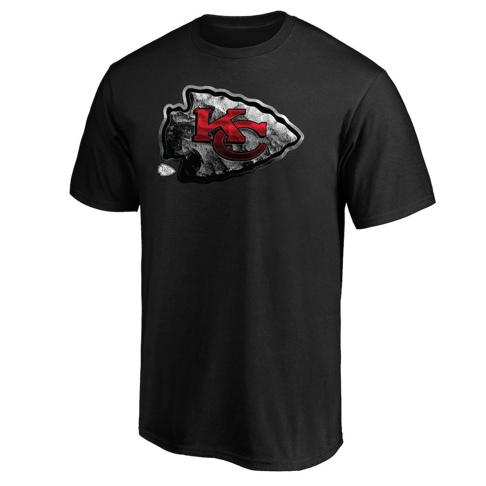Kansas City Chiefs Midnight Mascot Team Logo T-Shirt - Black T-shirts