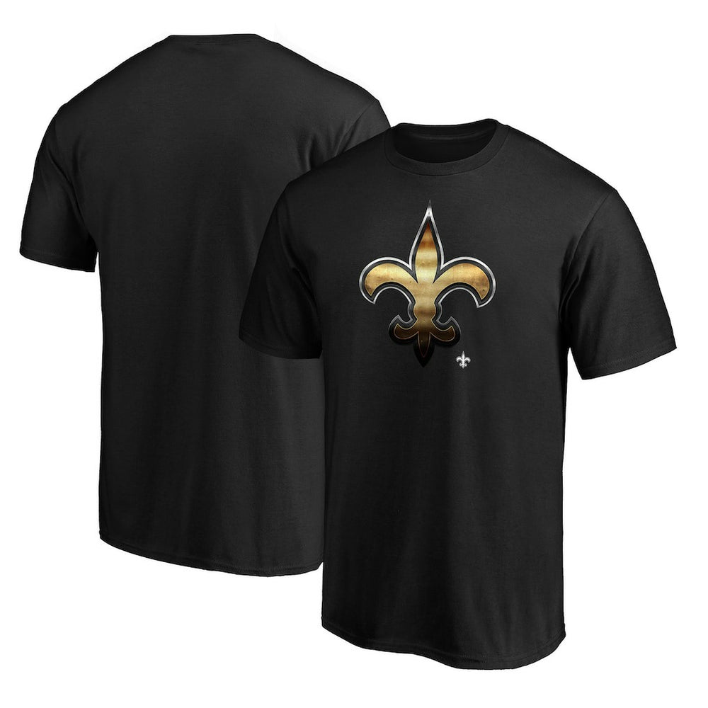 New Orleans Saints Midnight Mascot Team Logo T-Shirt - Black T-shirts